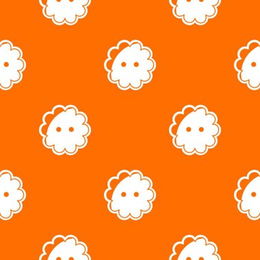 Çiçek düğmesi desen vektör turuncu