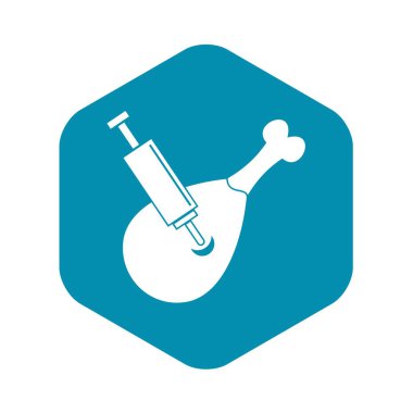 Bir parça et simgesi için enjekte şırınga