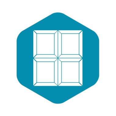 Çikolata parçası simgesi, basit tarzı