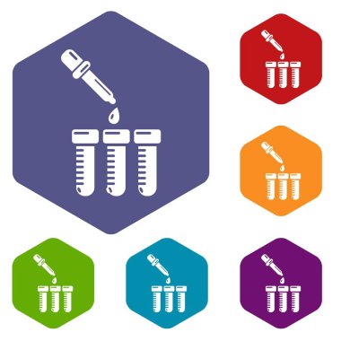 Kartuşları ndolum simgeleri vektör hexahedron