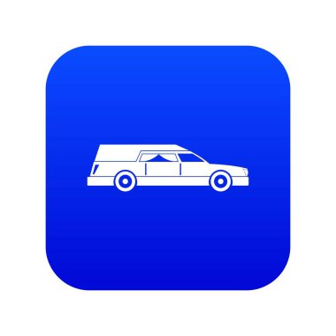 Hearse simgesi dijital mavi