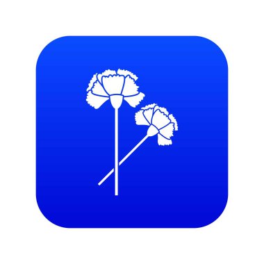 Karanfil simgesi dijital mavi