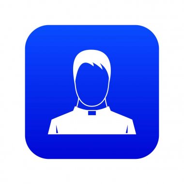 Rahip simgesi dijital mavi