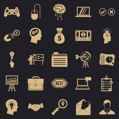 Oyun simgeleri cabukşalterli, basit stil oluşturma