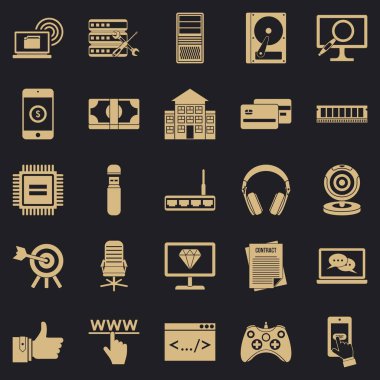 Huzur Icons set, basit tarzı