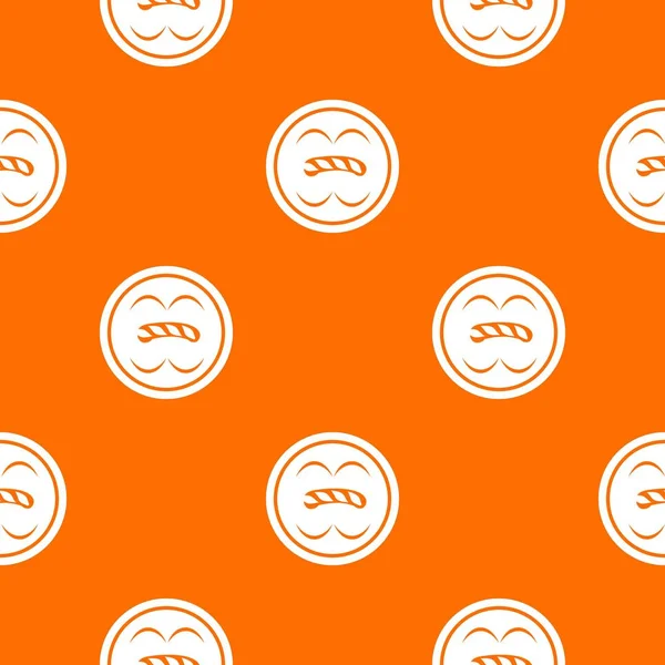 圆形按钮模式矢量橙色 — 图库矢量图片