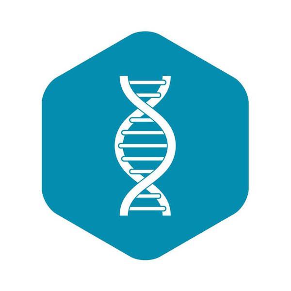 DNA spiral icon, simple style