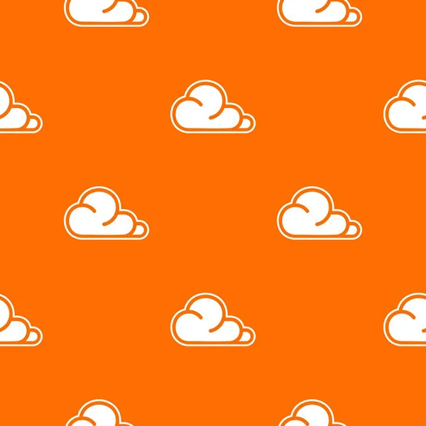 Concepto nube patrón vector naranja — Vector de stock