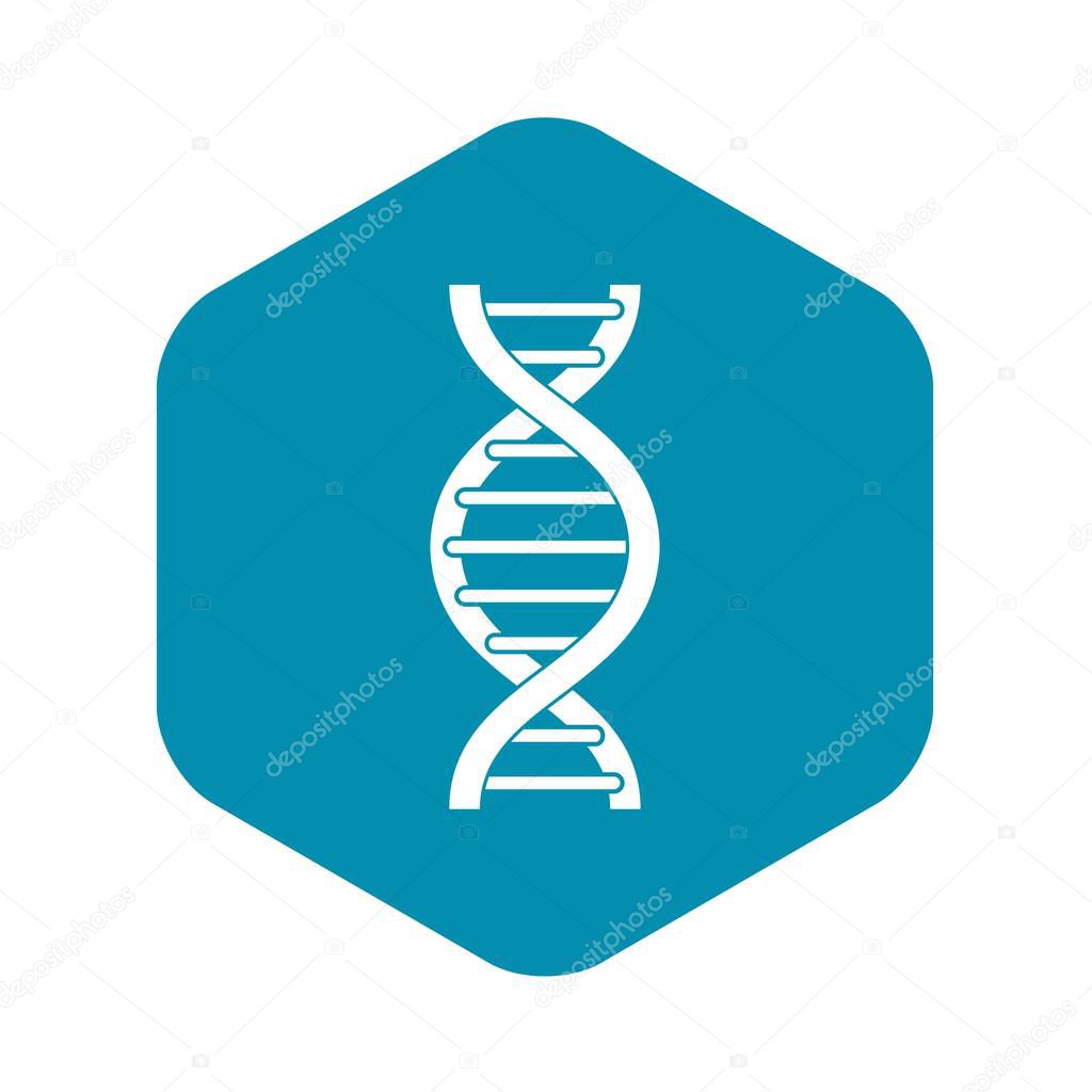 DNA spiral icon, simple style