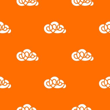 Eleman bulut desen vektör turuncu