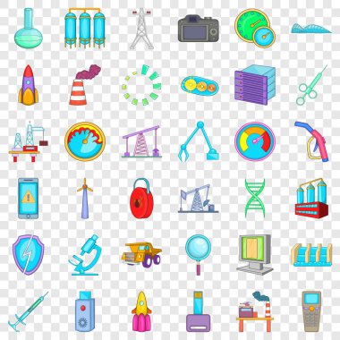 Kamyon Icons set, karikatür tarzı