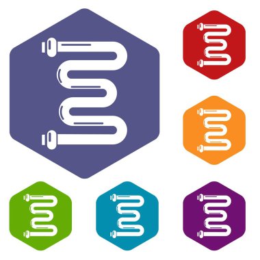 Bobin pil simgeleri vektör hexahedron