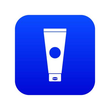 Krem tüp simgesi dijital mavi