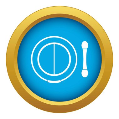 Aplikatör simgesi mavi vektör izole gölge kiti