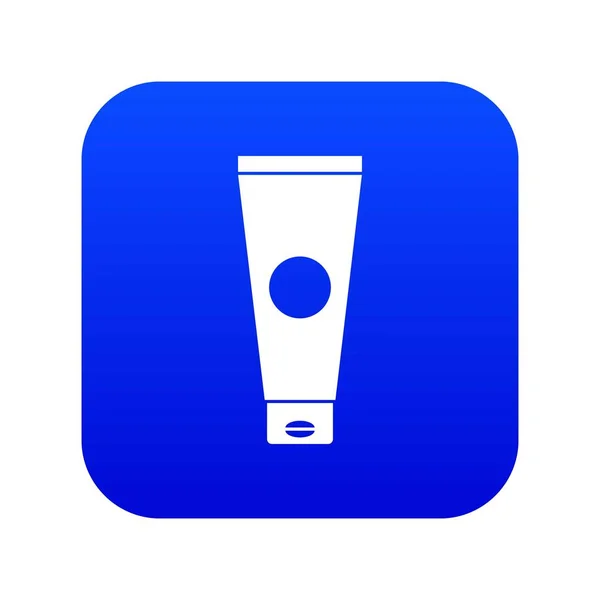 Crema tubo icono digital azul — Archivo Imágenes Vectoriales