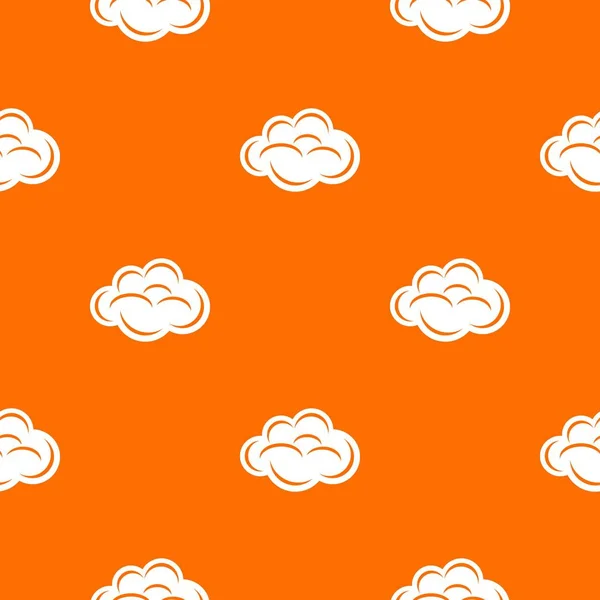 Internet nube patrón vector naranja — Vector de stock