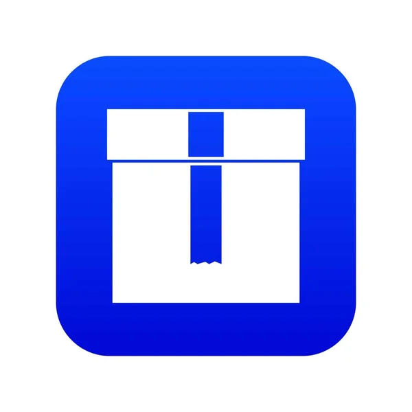 Icono caja digital azul — Archivo Imágenes Vectoriales