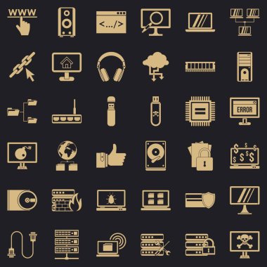 Web Icons set, basit tarzı