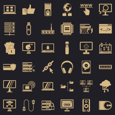 SEO Icons set, basit tarzı