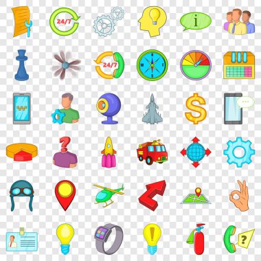 Takvim Icons set, karikatür tarzı