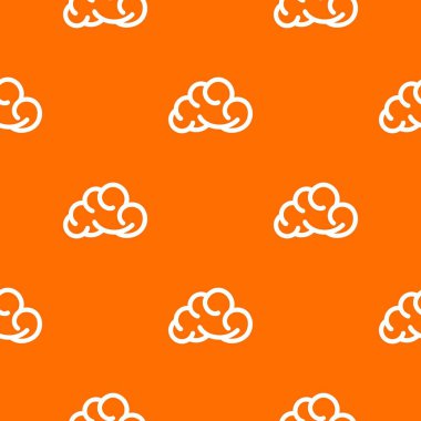 Mobil bulut deseni vektör turuncu