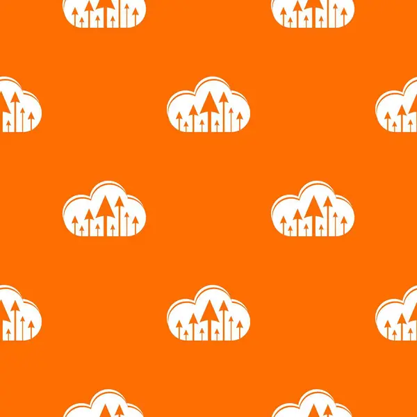 Hosting cloud pattern vector orange — Stock Vector