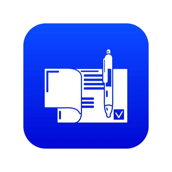 Icono del Tratado vector azul — Vector de stock