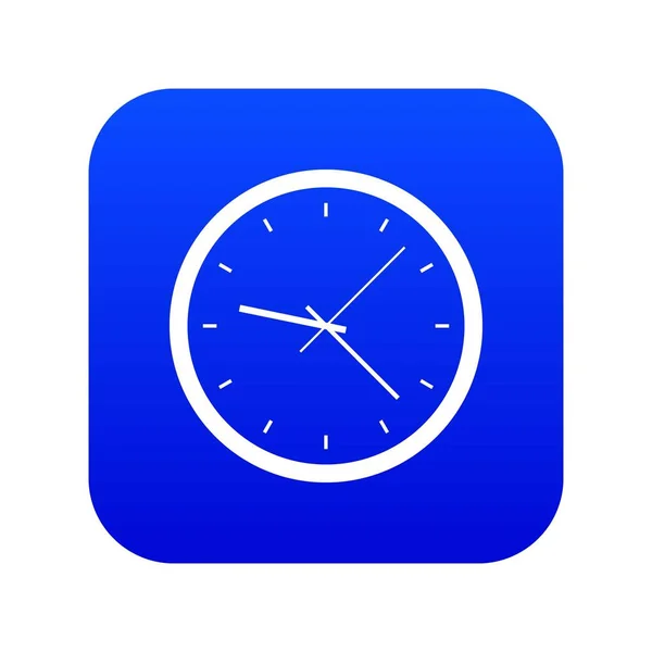 Wall clock icon digital blue — Stock Vector