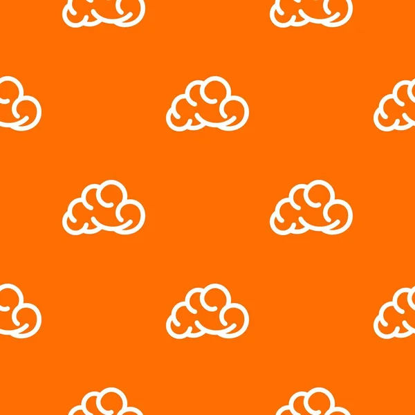 Nube móvil patrón vector naranja — Vector de stock