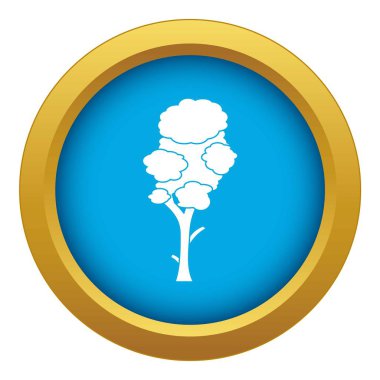 Ihlamur simgesi mavi vektör izole