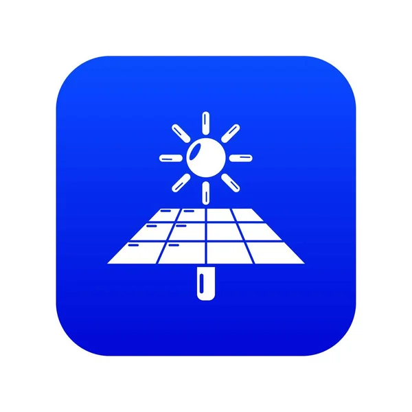 Icono de energía solar vector azul — Archivo Imágenes Vectoriales