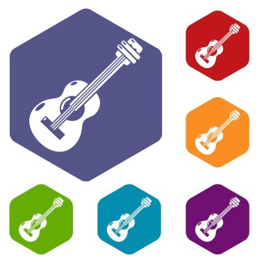 Gitar simgeleri vektör hexahedron