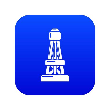 Güç hattı simgesi mavi vektör