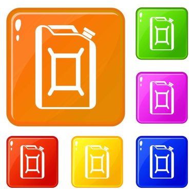 Benzin simgeleri için flask vektör renk ayarlamak