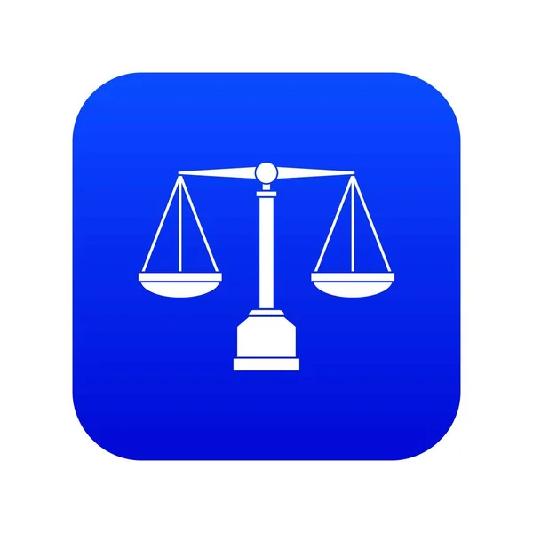 Justice schaal pictogram Digitaal blauw — Stockvector