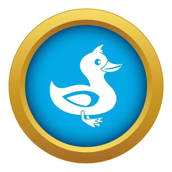 Pato negro icono azul vector aislado — Vector de stock