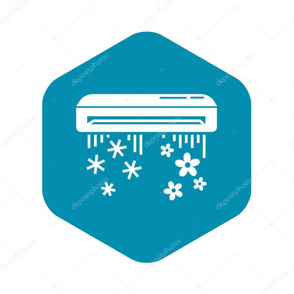 Air conditioner icon, simple style