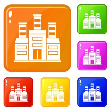 Rafineri simgeleri vektör rengini ayarlar