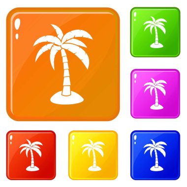 Palm simgeler kümesi vektör renk
