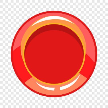 Kırmızı düğme simgesi, karikatür tarzı