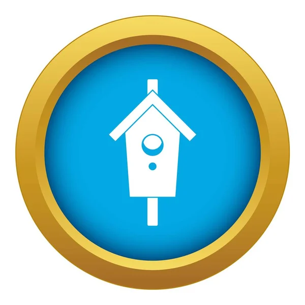 Birdhouse ikona modrý vektor izolovaný — Stockový vektor