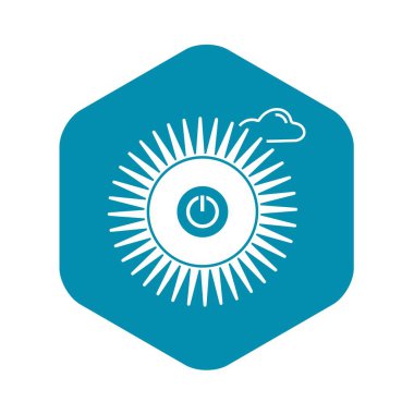 Güneş simgesi, basit tarzı kapalı geçiş