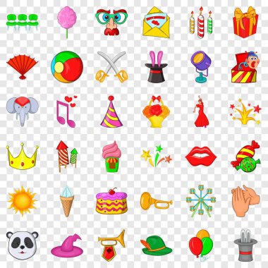 Taç Icons set, karikatür tarzı