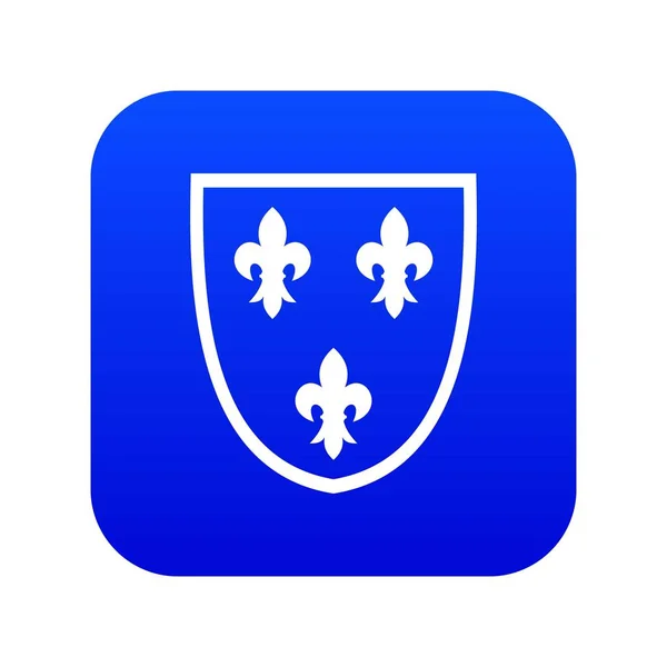 Crest ícone digital azul — Vetor de Stock