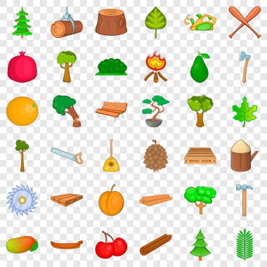 Bonsai Icons set, karikatür tarzı