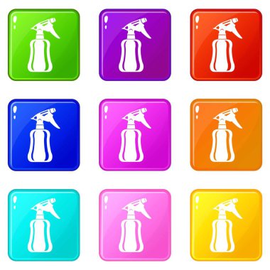 Parfüm simgeler 9 renk koleksiyonu ayarla