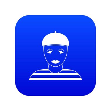 Palyaço simgesi dijital mavi