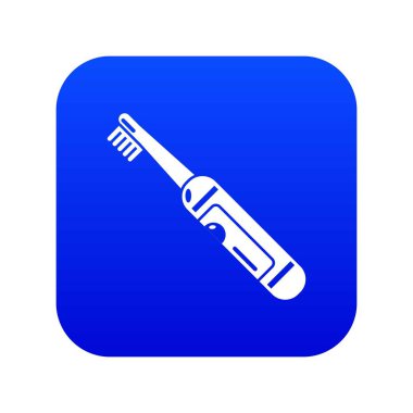 Elektrikli diş fırçası simgesi mavi vektör