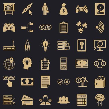 Bu iş simgeler kümesi, basit tarzı