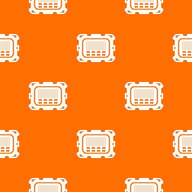 Merkezi mikroçip desen vektör turuncu